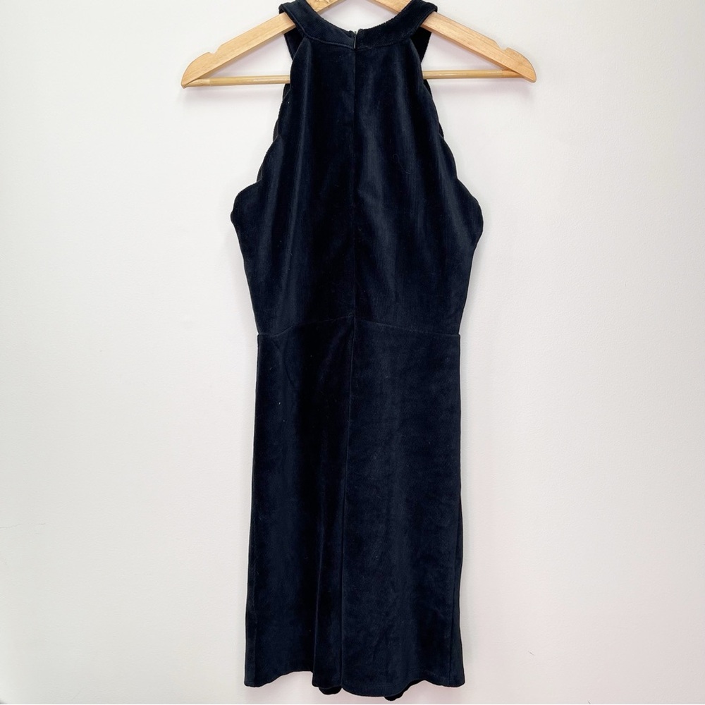 Altar'd Sate Velvet LBD Halter Neck Scallop Hem size Small‎